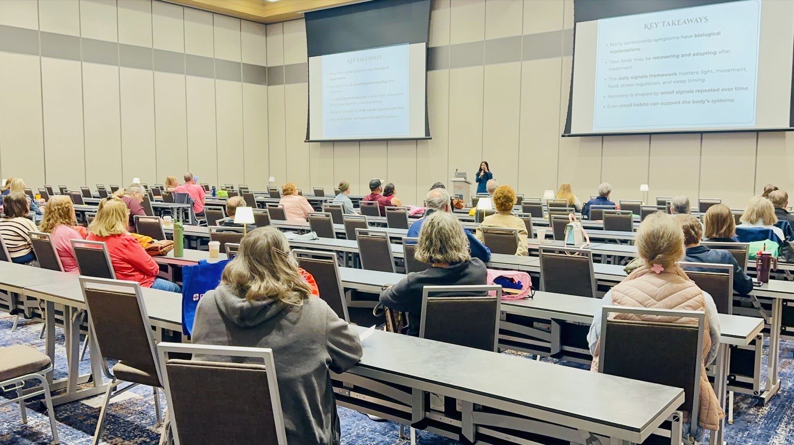 Survivors and families attending the breakout session