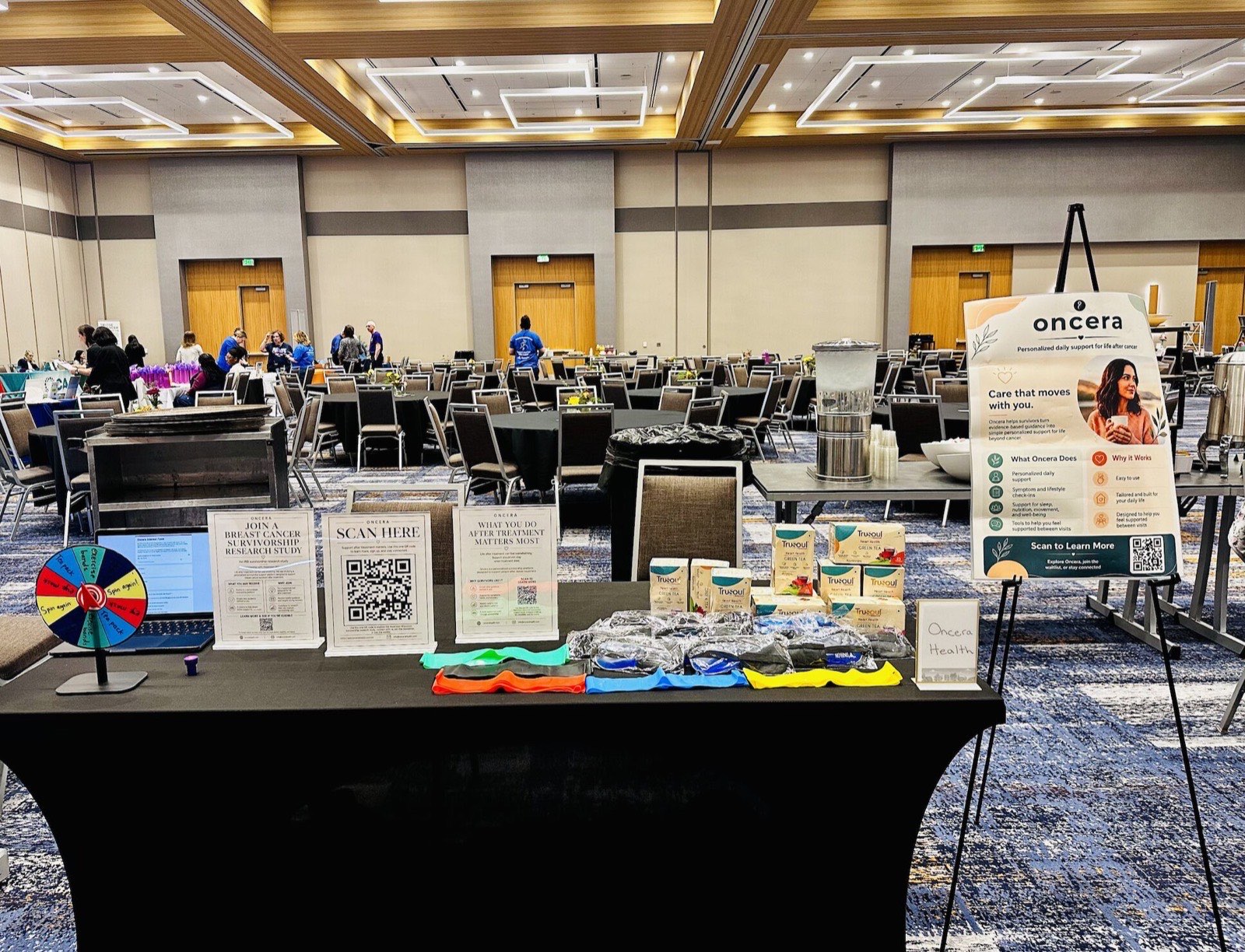 Oncera's resource table at the Ascension Wisconsin Cancer Survivorship Educational Health Fair