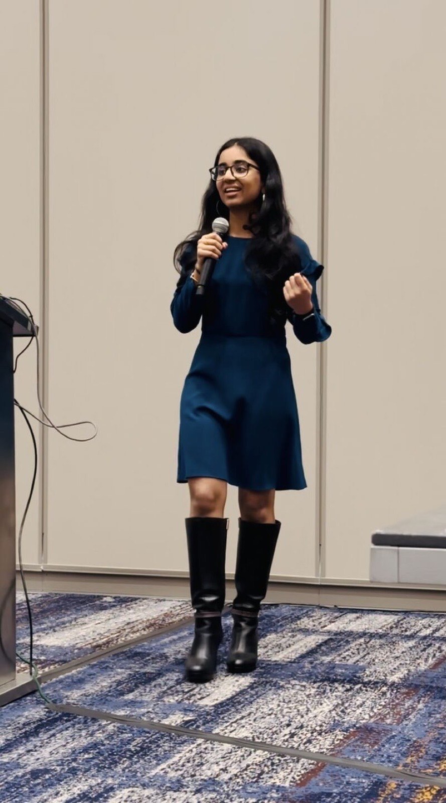 Rutu Ruparel presenting at the survivorship health fair